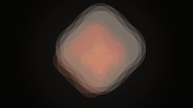 Abstract soft geometric motion background with pulsing organic shapes