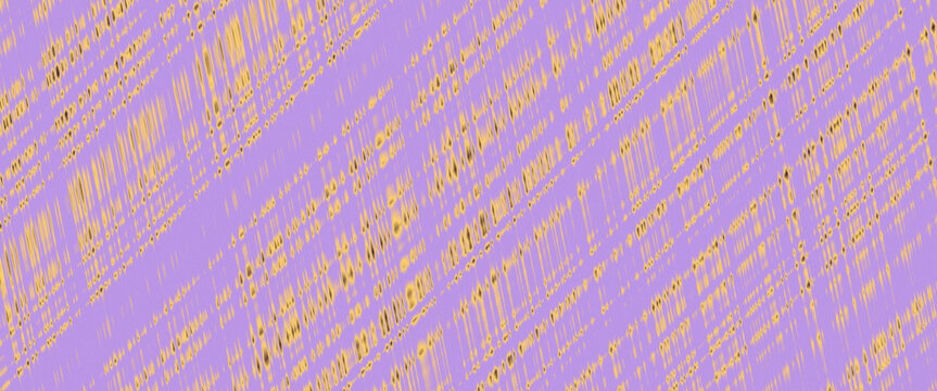 Seamless Lilac Background with Diagonal Rows of Tiny Gold Metallic Shapes and Chains