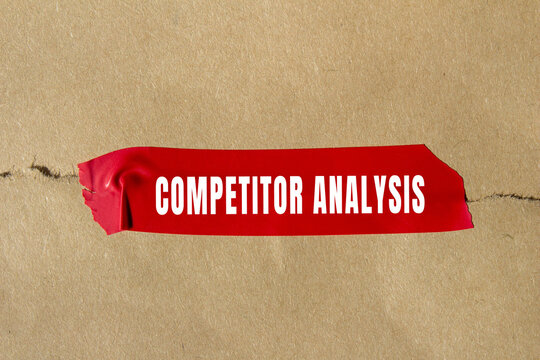 Competitor analysis text concept photo