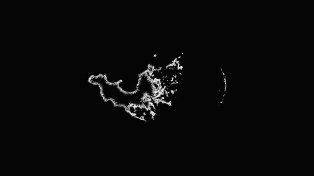 Sketch Saint Bernard outline map animation - smooth progressive reveal