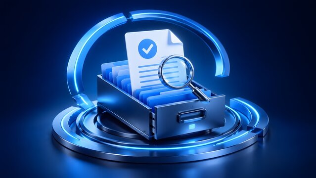 Digital Document Management and Data Search with Verified File in Futuristic Tech Environment