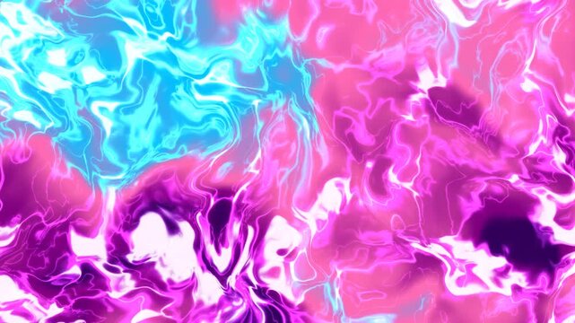 Abstract liquid marble background animation, colorful neon swirl pattern backdrop, dynamic fluid artwork loop for digital design