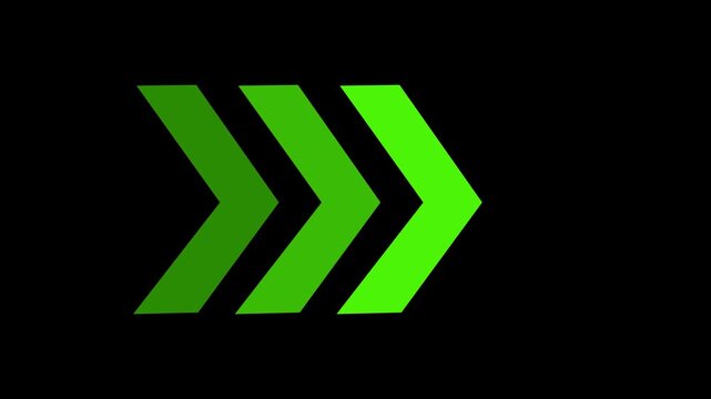  Arrow right direction concept animation. Abstract directional arrow icon animation. 4k animation