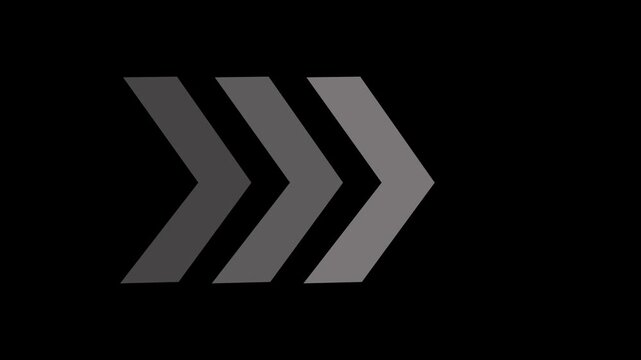  Arrow right direction concept animation. Abstract directional arrow icon animation. 4k animation