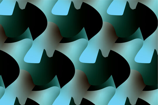 aqua Shadow Flow Pattern Design