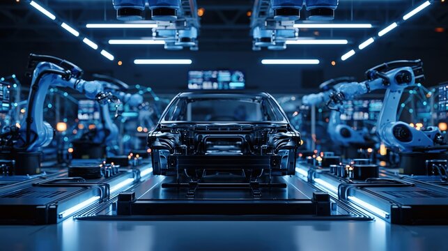 Generic vehicle platform in advanced cyber - physical manufacturing cell with collaborative robots