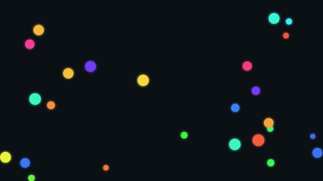 Vibrant Confetti Dots Scatter on Dark Background - Party & Celebration