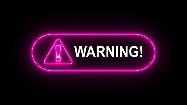 Motion graphics of warning concept. System hacked warning alert concept. virus, spyware, scam or Malicious software. Cyber security and cybercrime. Alpha channel 4k