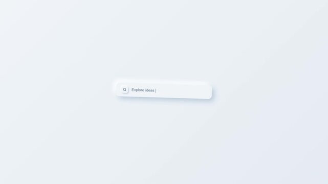 Neumorphic Search Bar Floating Blinker Purple