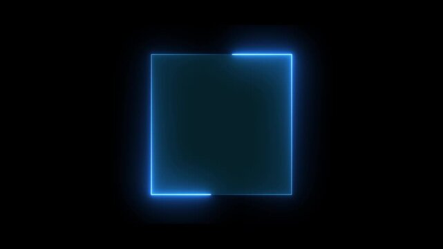 Sci fi HUD lower third with copy space for broadcast titles. Futuristic neon HUD callout frame for digital interface. Alpha channel 4k