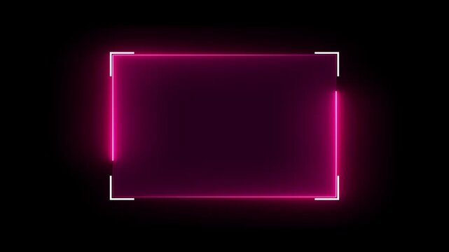 Scanner type hud elements. Futuristic neon HUD callout frame for digital interface. Sci fi HUD lower third for broadcast titles. Neon UI screen overlay for gaming and news. 4k motion video