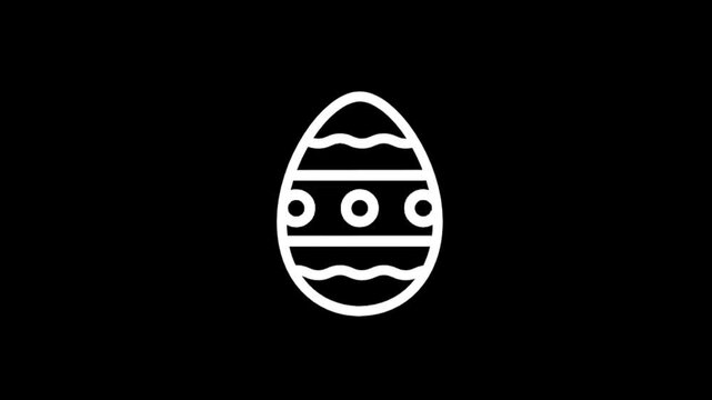 Animated Easter Egg Icons with Wavy Patterns and Circles