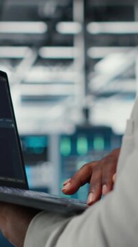 Close up of ai coding on laptop