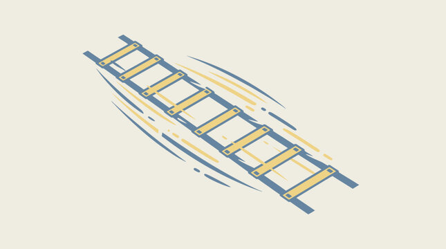 Agility ladder illustration showing speed and motion on a plain background