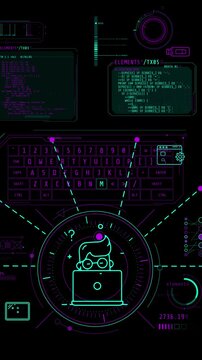 Futuristic hud elements for technology and education