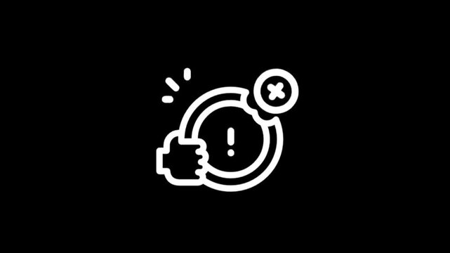 Animated icons showing a thumbs up and a thumbs down with an exclamation mark