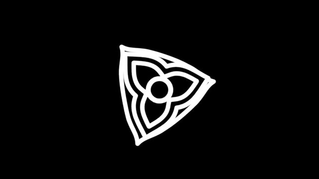 Abstract geometric symbol animation with evolving patterns and symmetry