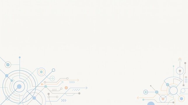 Digital abstract technology background with circular connection lines network lines futuristic design tech graphic data flow cyber connection technical diagram blue lines circular pattern