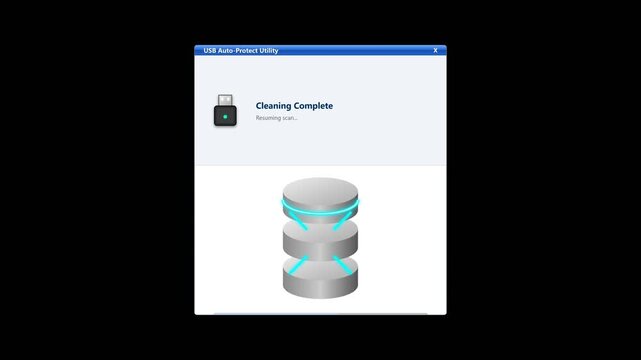 USB Drive Auto Protect Utility Software Interface Scanning for Malware Threats