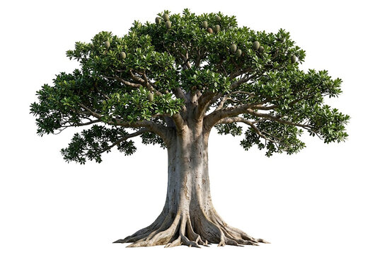 Ultra-realistic mature Kauri Pine (Agathis australis), colossal broad evergreen tree with an enormous straight cylindrical trunk, broad rounded crown of widely spreading branches