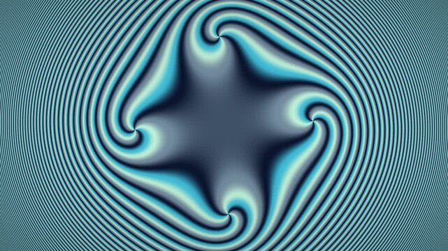 Frostbite Quartic Julia, Four-Fold Math Fractal Field