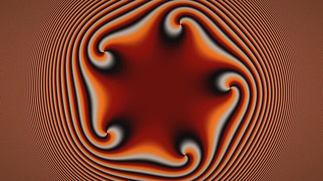 Ember Glow Quintic Julia, Five-Fold Math Fractal Field