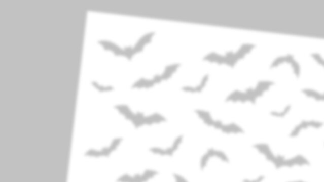 Flying Bats Shadow Overlay Halloween Horror Silhouette Effect isolated on transparent background