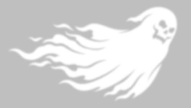 Ghost Shadow Overlay Flying Spirit Halloween Horror Effect isolated on transparent background