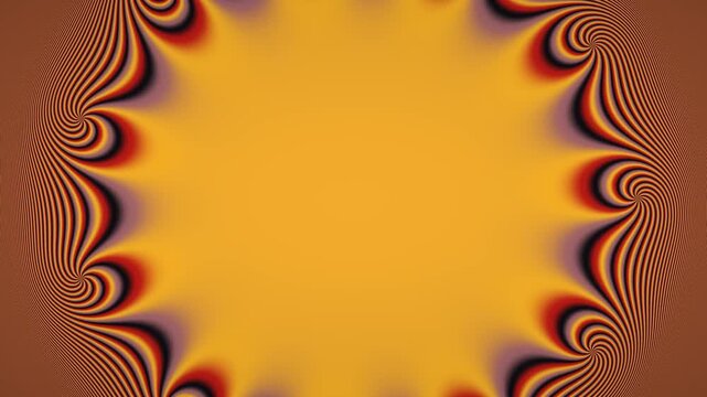 Seamless Loop 4K Hendeca-Star Math Fractal, 11-Pole Interference Pattern
