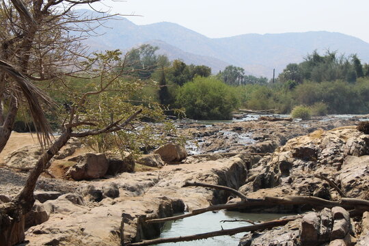 Epupa Waterfalls near Opuwo, Namibia