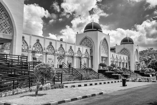 Grand mosque Islamic Center NTB in Mataram with domes and minarets Lombok Indonesia