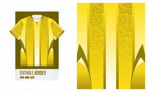 Yellow and Olive soccer jersey design with Geometric Pattern