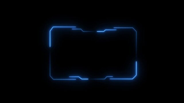 Hud frames blue user interface elements design modern technology futuristic control panel screen digital hologram. abstract tech sci fi hologram frame. Motion graphics of neon hud concept.4k video.