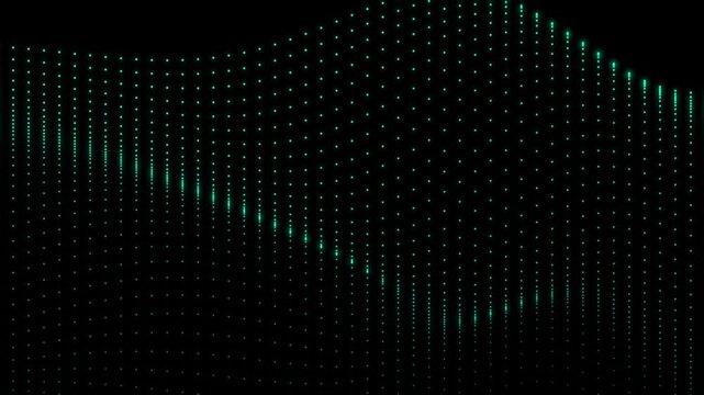 Abstract digital wave background with glowing teal particles, technology and data flow concept, futuristic network connection visualization