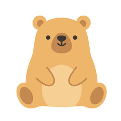 Fototapeta premium Simple cartoon bear sitting