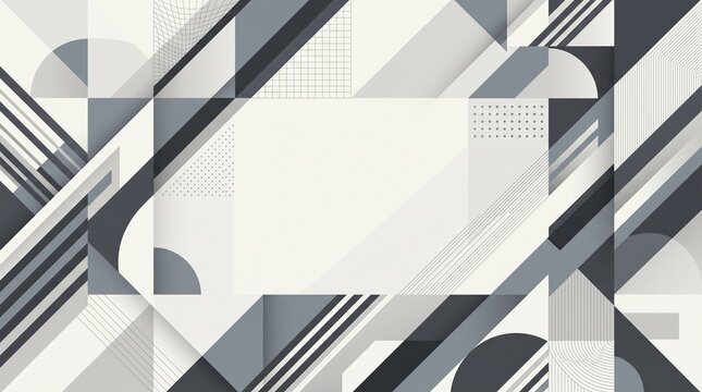 Geometric abstract background with sharp lines and grayscale shapes for modern minimalist graphic design.