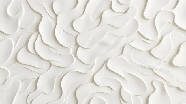 Abstract white organic relief surface texture 3D background design