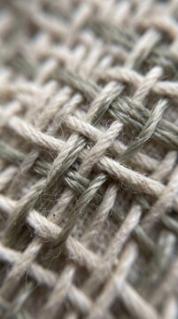 Textile Fibers and Threads Under Microscope