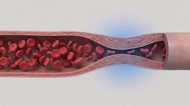 Blood Flow Through Artery During Cold Exposure