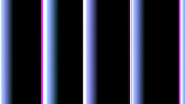 Datamosh Glitch Vertical Light Bars Sweeping Across Screen, RGB Split Cyan Magenta Neon Streaks, Digital Corruption Effect, Seamless Loop Motion Graphics Overlay for Screen Blend on Black Background
