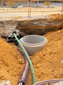 Plumbing Pipes and Drain Fitting Underground
