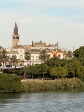 Seville Cathedral and Historic Cityscape from Guadalquivir