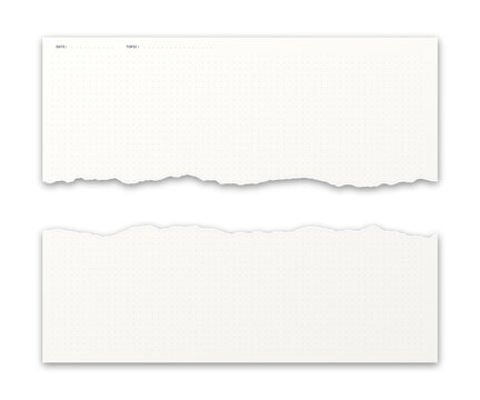 Dot grid bullet journal notebook paper horizontal rip cutout