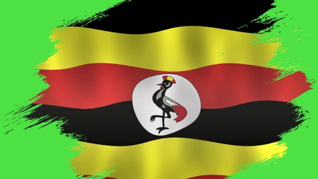  Uganda Flag Green Screen Background