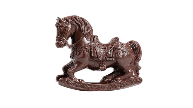 Intricate chocolate horse luxury carving