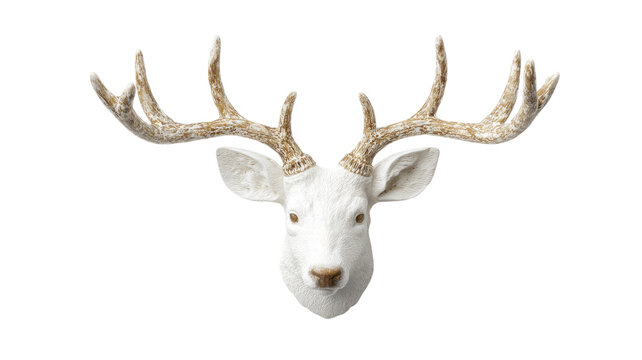 White deer head taxidermy elegant wildlife decor
