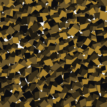 Seamless geometric pattern of scattered brown and black rectangles