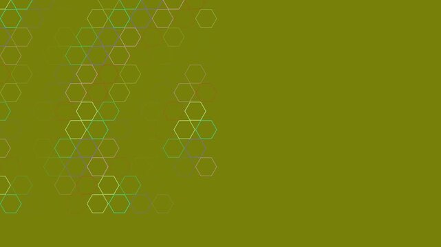 Abstract Geometric Hexagon Pattern Background Motion Graphics With Green Background