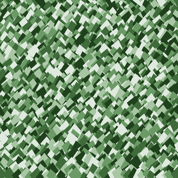Seamless green geometric pattern of scattered overlapping rectangles