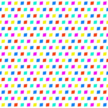 Vibrant seamless background with multi colored tilted rectangles